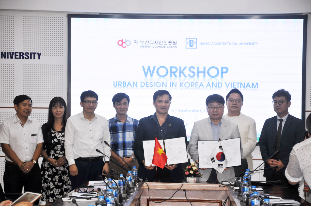 Ký kết Thỏa thuận hợp tác với Viện Chấn Hưng thiết kế Pusan Hàn Quốc