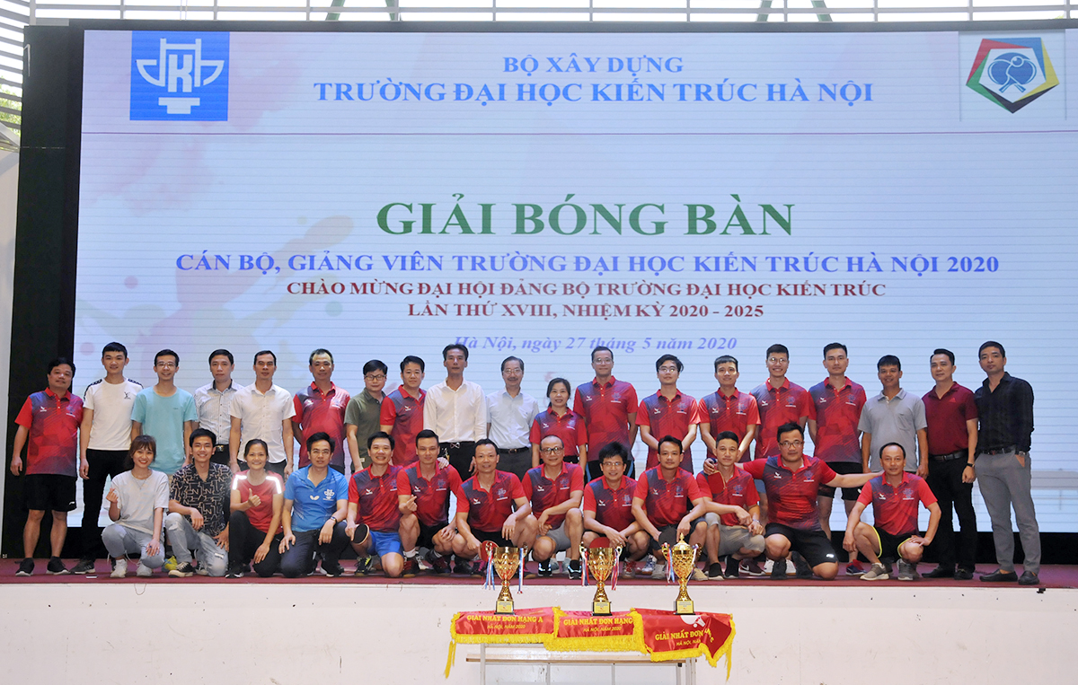 Khai mạc Giải bóng bàn cán bộ, giảng viên chào mừng Đại hội Đảng bộ Trường Đại học Kiến trúc Hà Nội lần thứ XVIII nhiệm kỳ 2020 - 2025