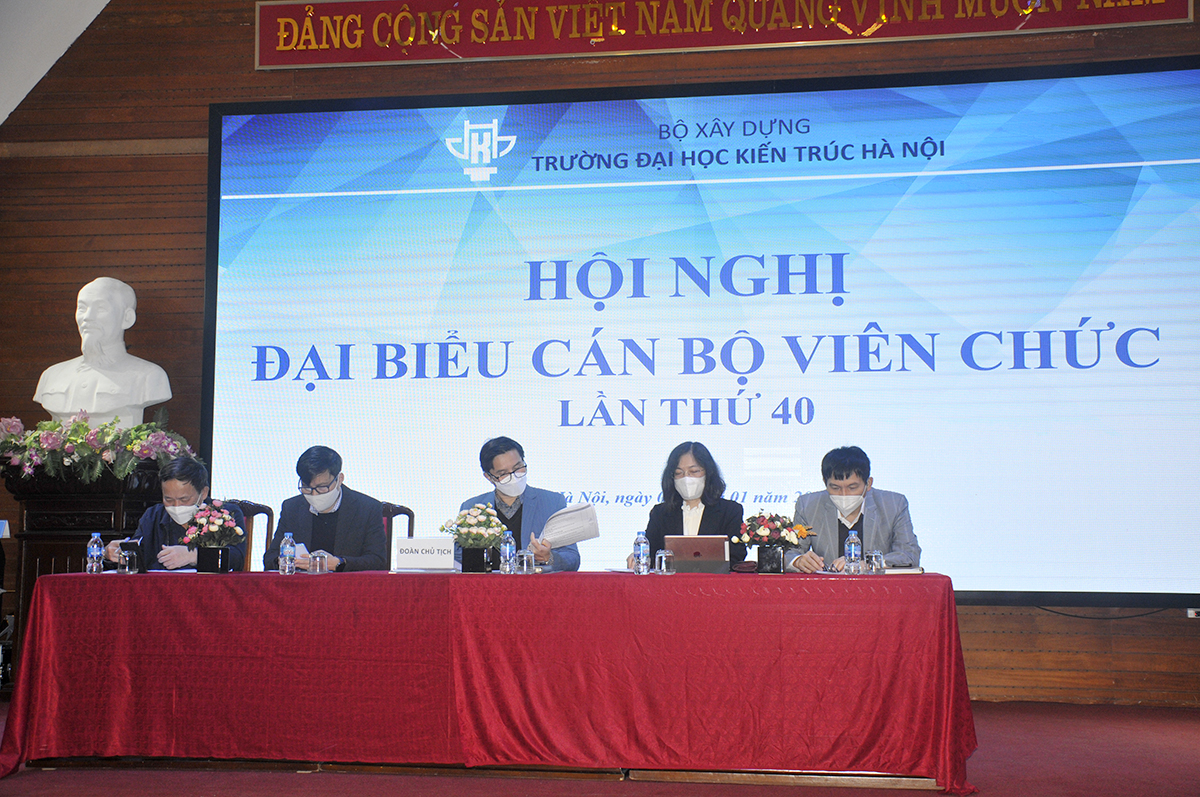 Hội nghị Đại biểu cán bộ viên chức lần thứ 40 Trường Đại học Kiến trúc Hà Nội