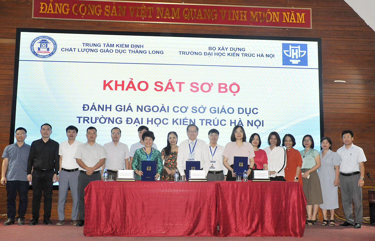 Khảo sát sơ bộ đánh giá ngoài cơ sở giáo dục Trường Đại học Kiến trúc Hà Nội