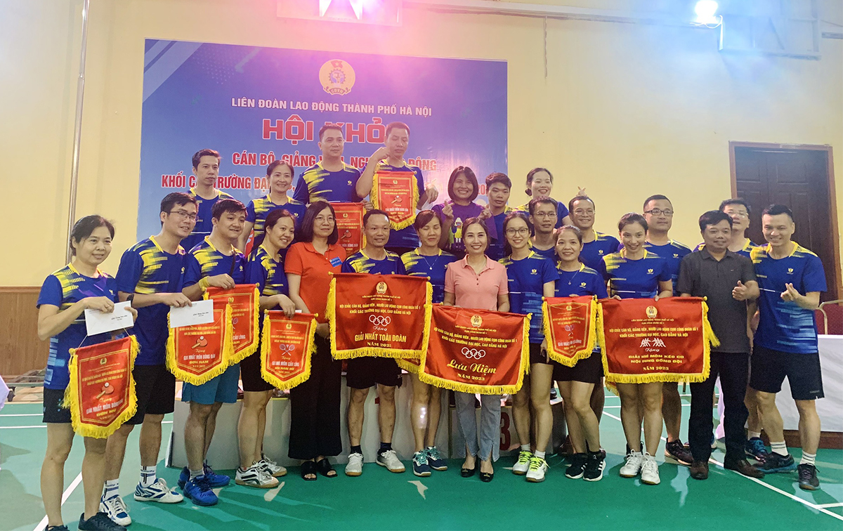 Trường Đại học Kiến trúc Hà Nội xuất sắc giành Giải Nhất toàn đoàn tại Hội khoẻ cán bộ, giảng viên, người lao động Cụm Công đoàn số 1, Khối các Trường Đại học, Cao đẳng Thành phố Hà Nội năm 2023