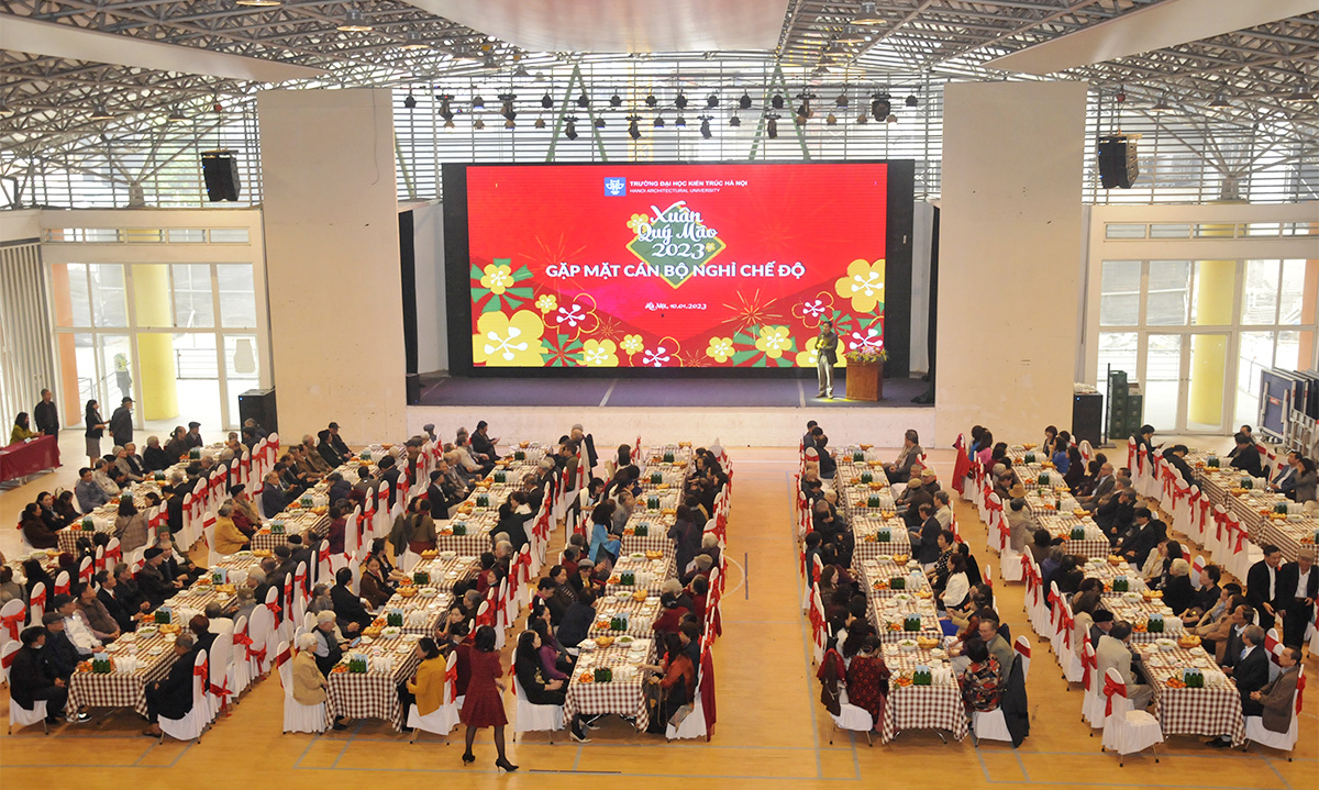 Trường Đại học Kiến trúc Hà Nội gặp mặt chúc Tết các cán bộ hưu trí nhân dịp Xuân Quý Mão 2023