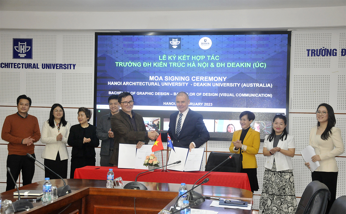 Lễ ký kết thỏa thuận hợp tác Chương trình Cử nhân Thiết kế đồ hoạ HAU và Cử nhân Thiết kế Deakin