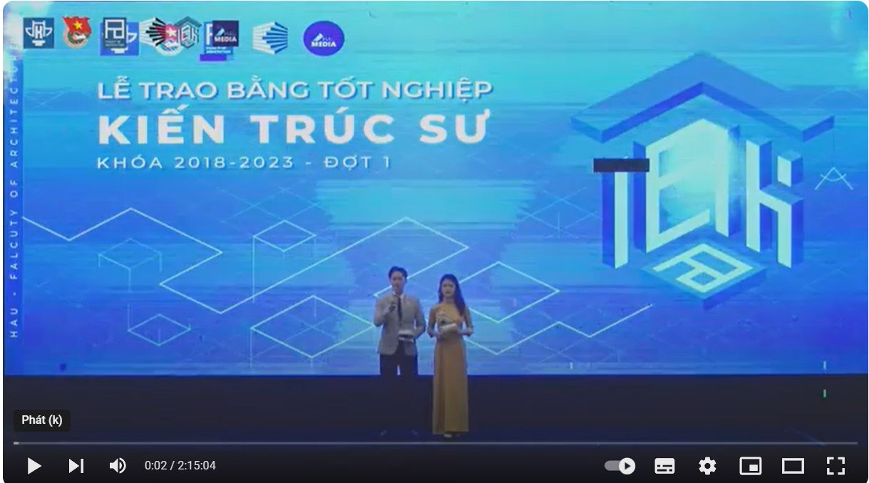 Toàn cảnh Lễ trao bằng tốt nghiệp Khoa Kiến trúc (đợt 1) năm 2023