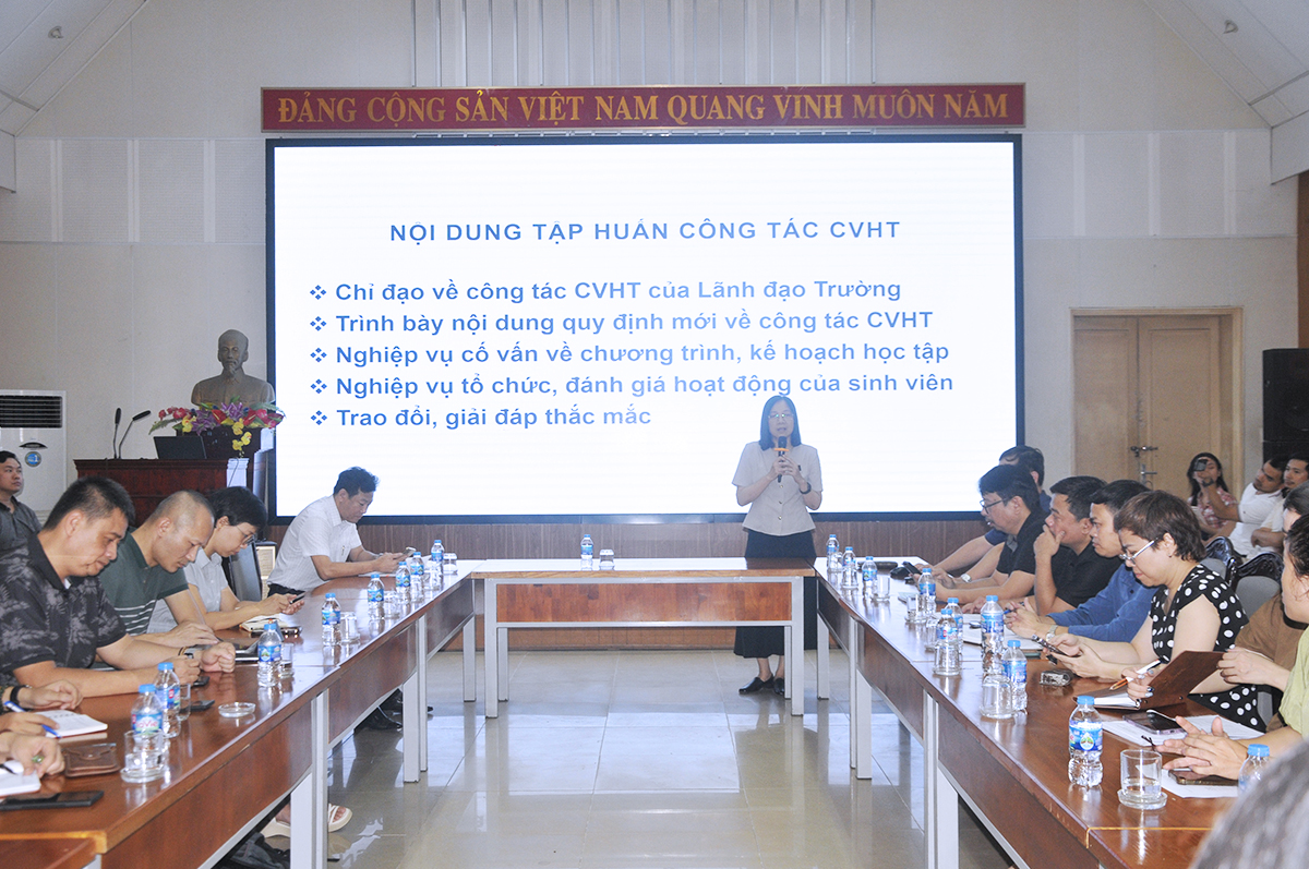 Hội nghị tập huấn công tác cố vấn học tập năm học 2024 - 2025 Trường Đại học Kiến trúc Hà Nội