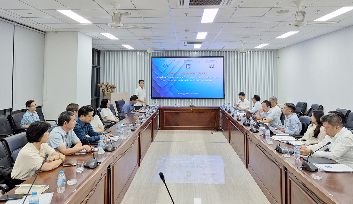 Trường Đại học Kiến trúc Hà Nội hợp tác cùng Sở Khoa học và Công nghệ, Sở Xây dựng giải quyết các bài toán đô thị Thủ đô