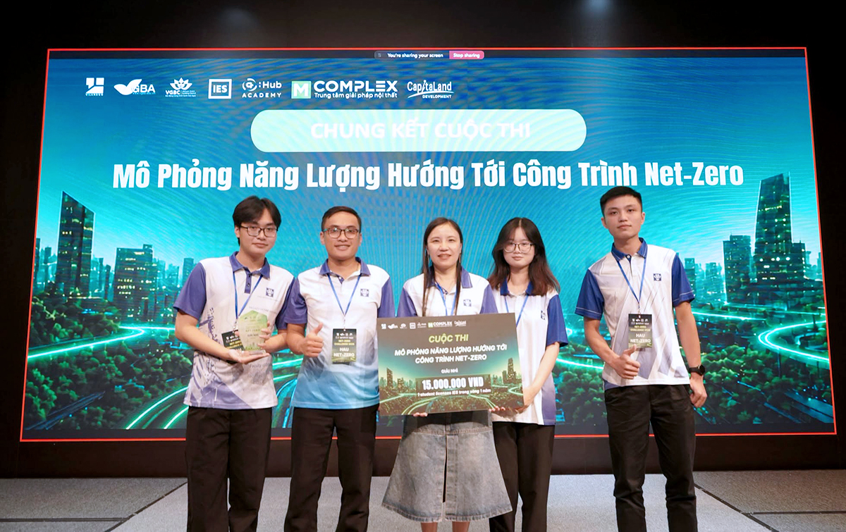 Đội tuyển HAU Net-Zero Trường Đại học Kiến trúc Hà Nội xuất sắc giành ngôi Á quân cuộc thi Mô phỏng năng lượng hướng tới công trình Net-Zero 2026