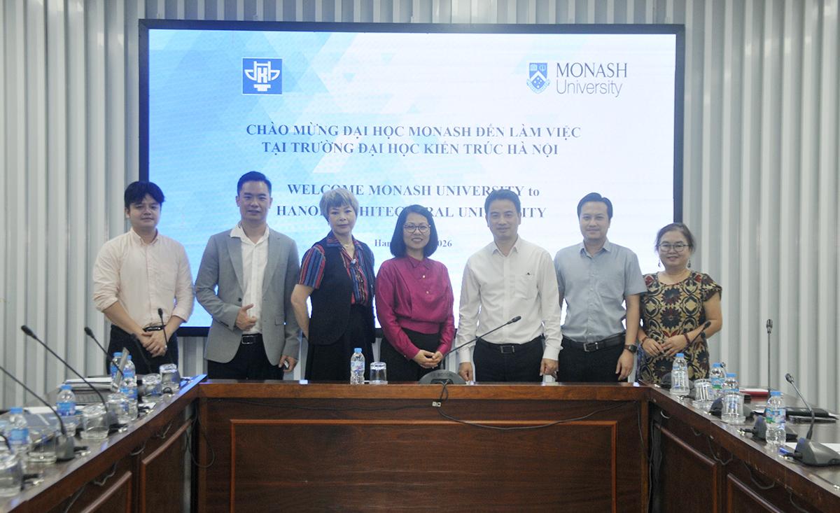 Trường Đại học Kiến trúc Hà Nội và Đại học Monash thúc đẩy hợp tác chiến lược về đào tạo và nghiên cứu khoa học